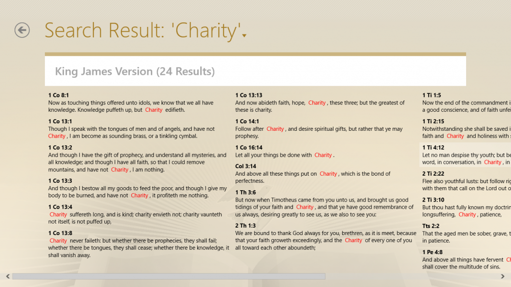 Bible Pronto Search Results