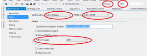 VS 2012 Configurations