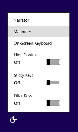 Ease of Access options