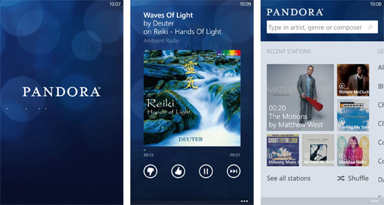 Pandora for windows phone 8