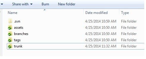 WordPress SVN Folders