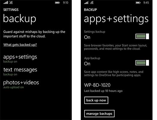 Windows Phone Backup