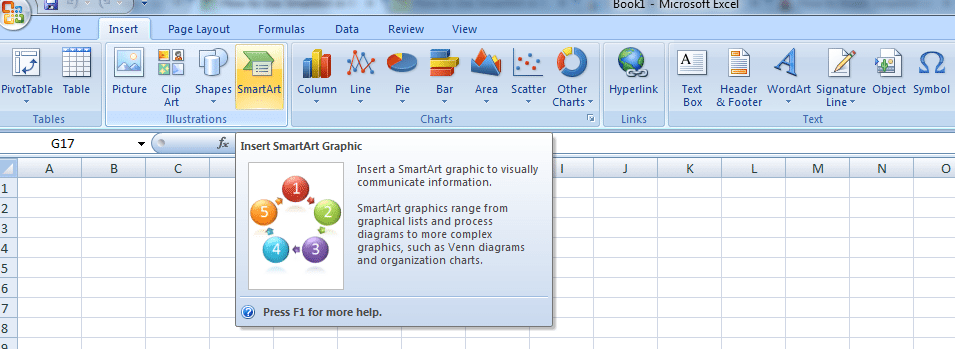 SmartArt in Excel