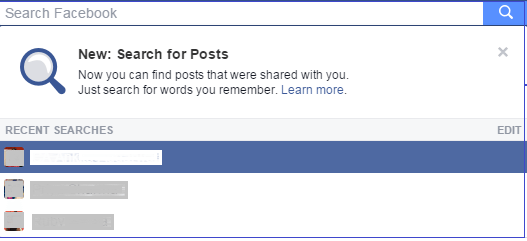 find old Facebook posts