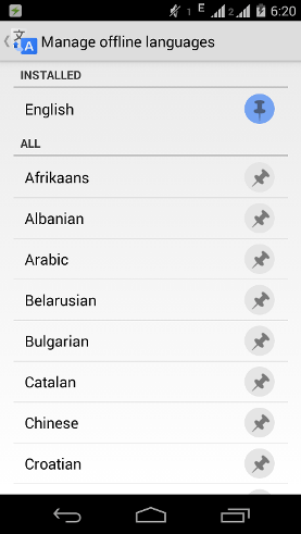 use Google Translate Offline 