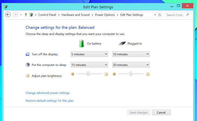 improve battery life on Windows 8.1