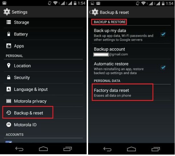 reset your Android phone