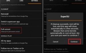 unroot your Android device