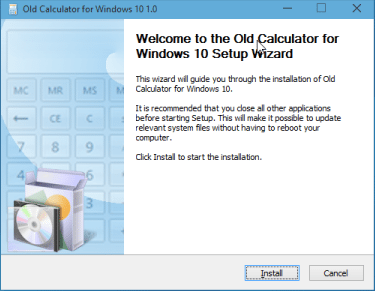 Old Calculator in Windows 10