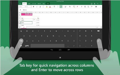 Keyboard for Excel