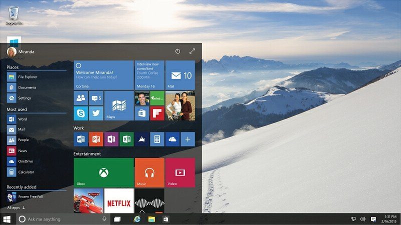 Release of Windows 10