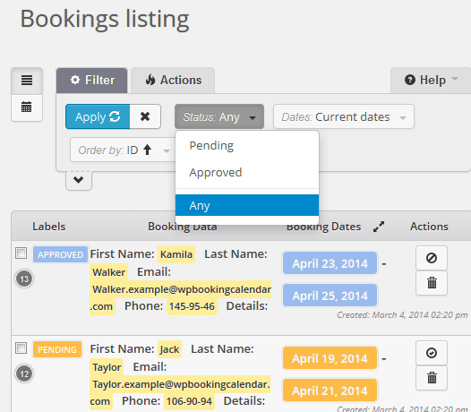 WordPress Booking Plugins