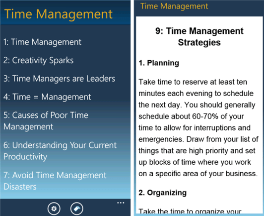 Time Management Windows Phone Apps