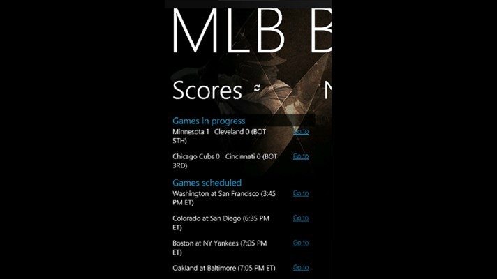 Windows Phone Baseball Apps