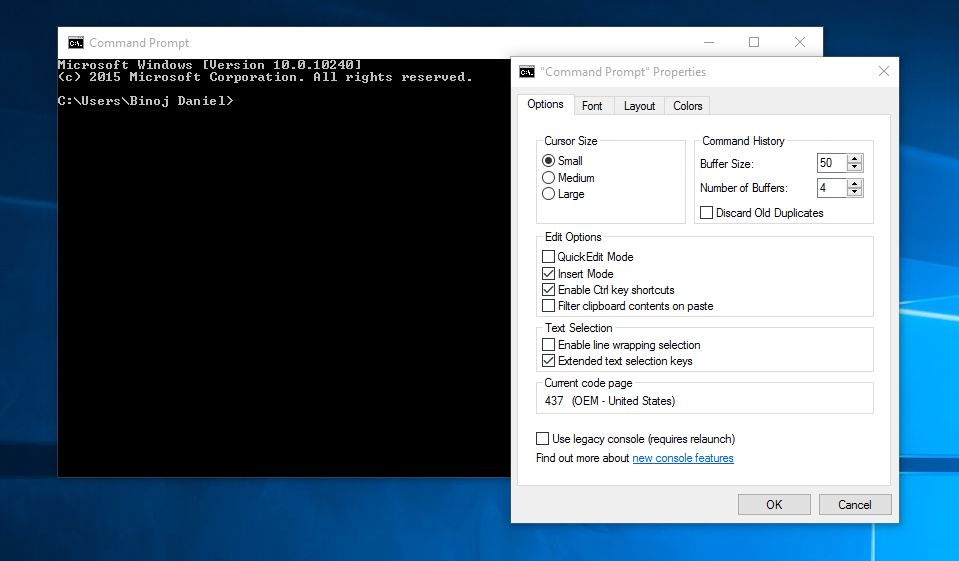 windows 10 command prompt