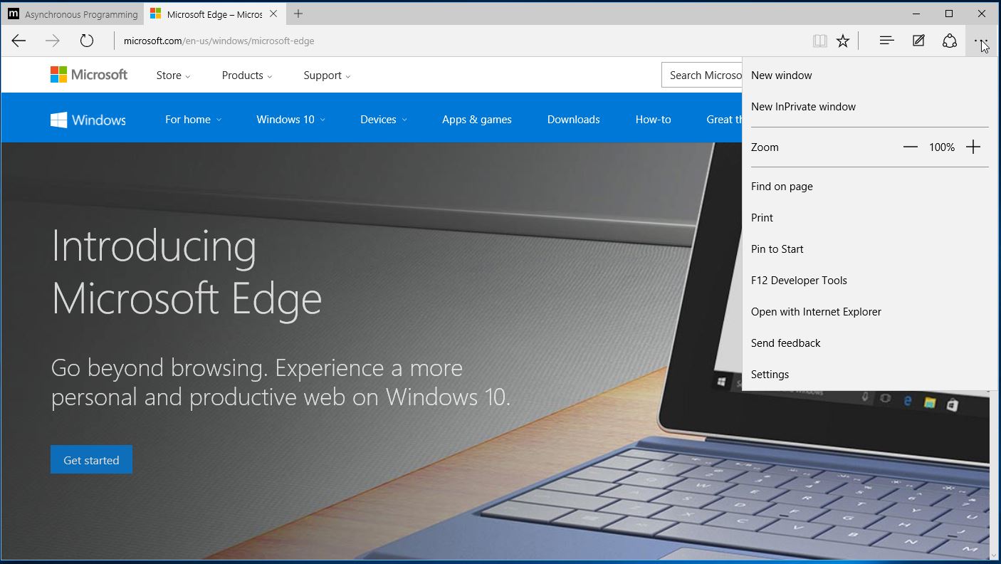 windows 10 edge browser