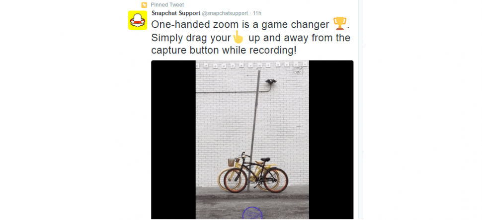 Snapchat One-Hand Zoom 