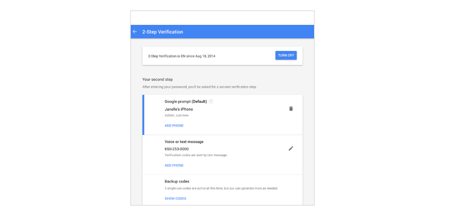 google prompt