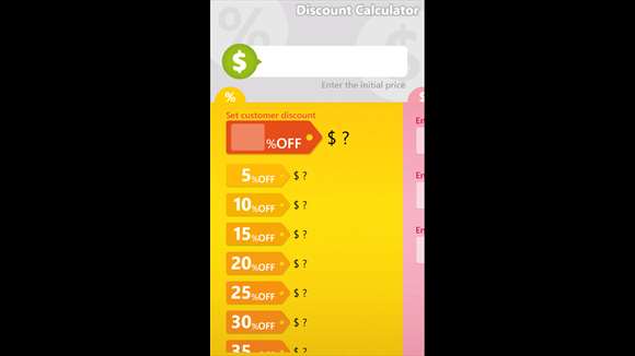 windows phone discount calculator apps