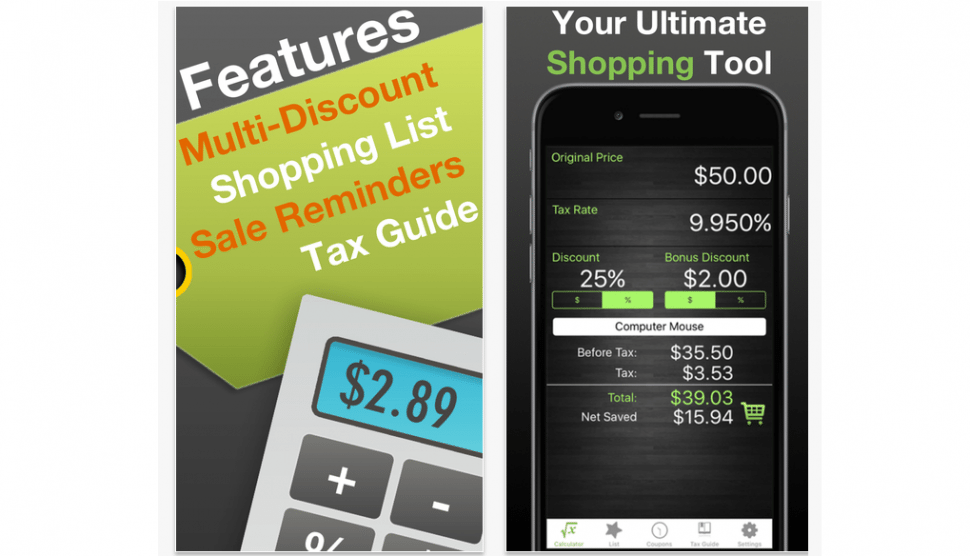 iOS discount calculator apps 