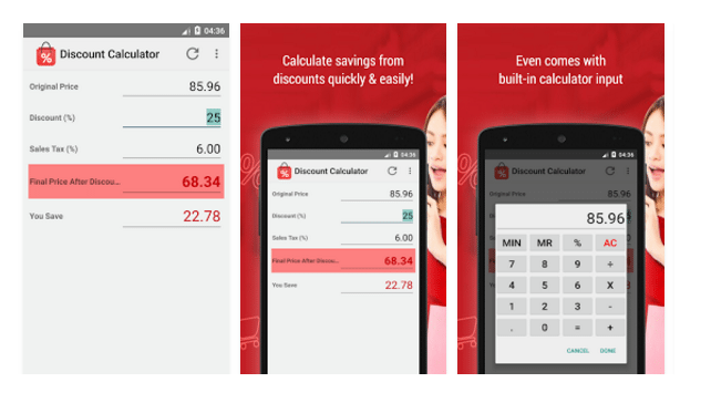 android discount calculator apps