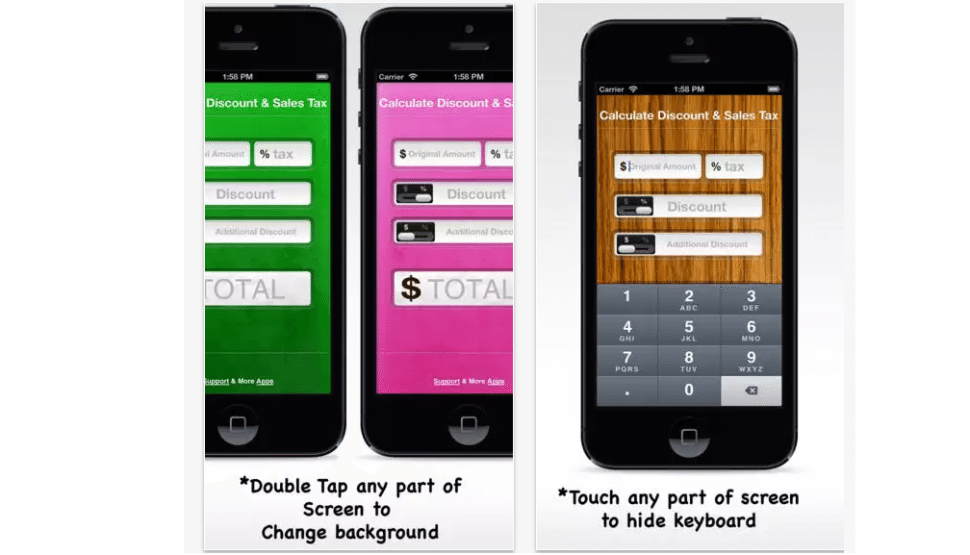 iOS discount calculator apps 