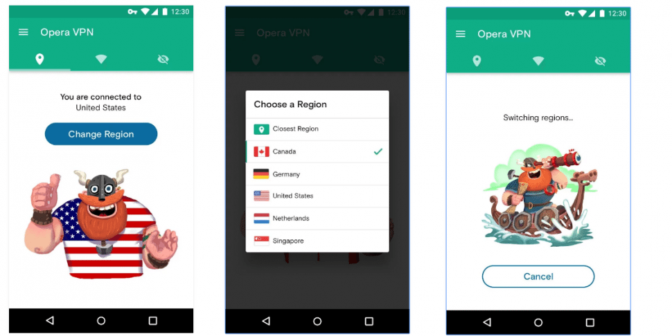 Opera VPN for Android 