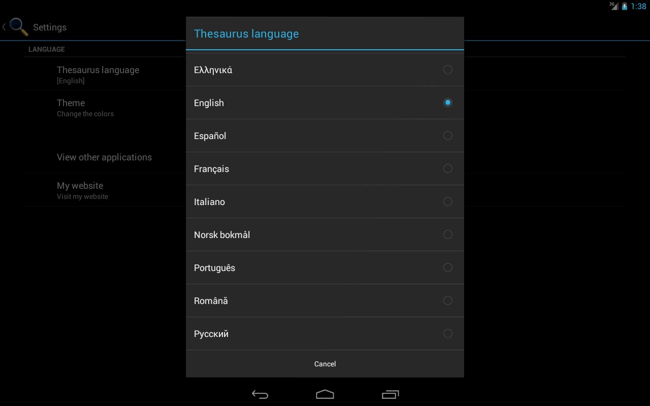 Android Thesaurus Apps