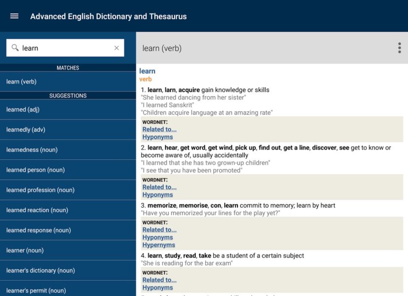 free offline thesaurus app