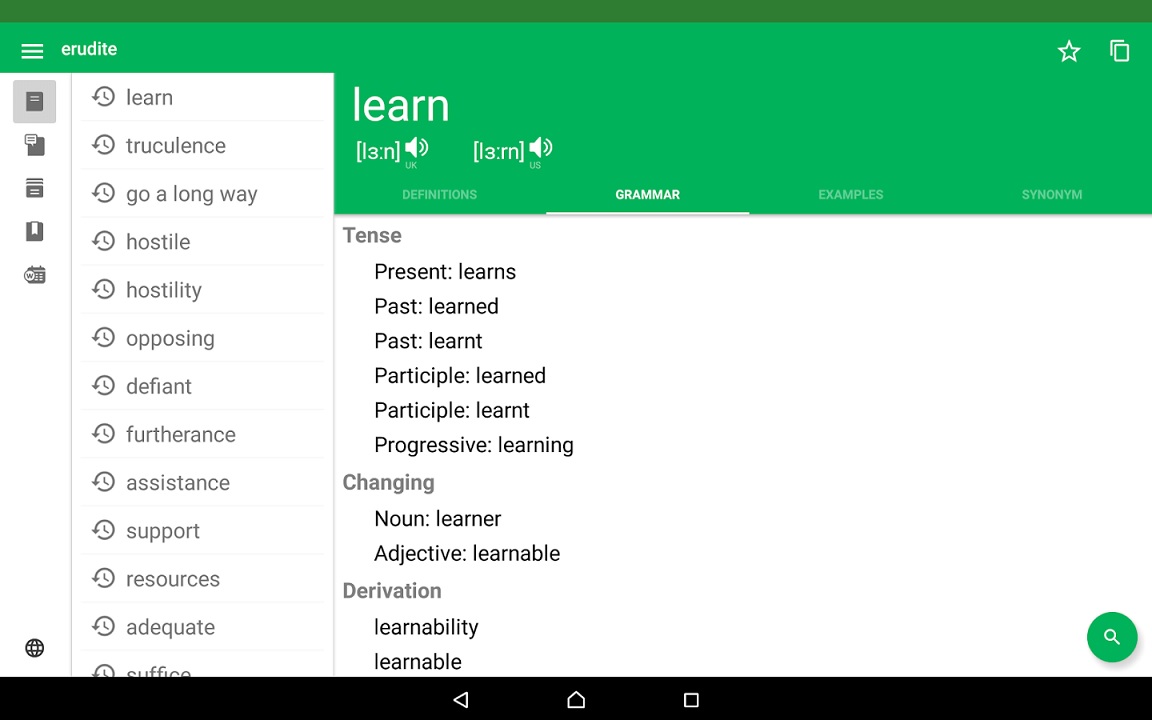 Android Thesaurus Apps
