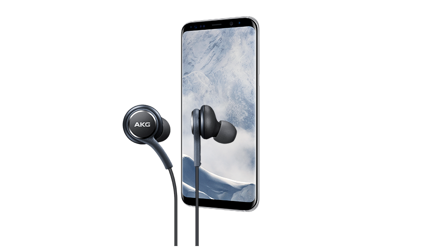 samsung phone with earbuds