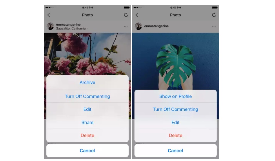 Instagram Archive Feature