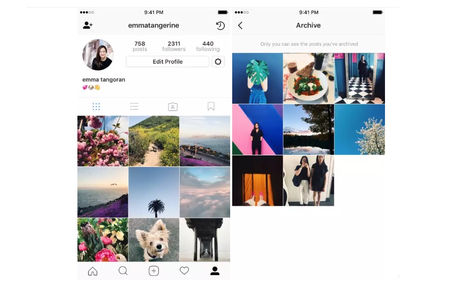 Instagram Archive Feature