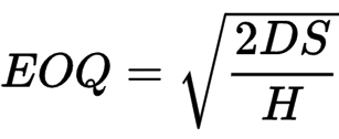 Inventory Calculation EOQ Formala